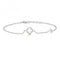 Silver Mother of Pearl Clover Round Cubic Zirconia Bracelet SBG0040Silver & CoSBG0040