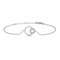 Silver Mother of Pearl Double Circle Cubic Zirconia Bracelet SBG0042Silver & CoSBG0042
