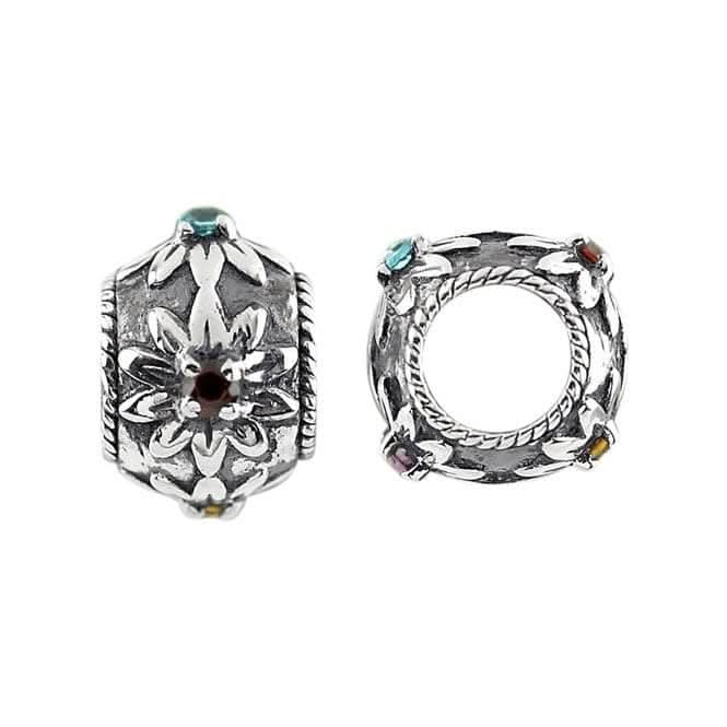 Silver &amp; Multi Gemstone Blossom Charm S439MULStorywheelsS439MUL
