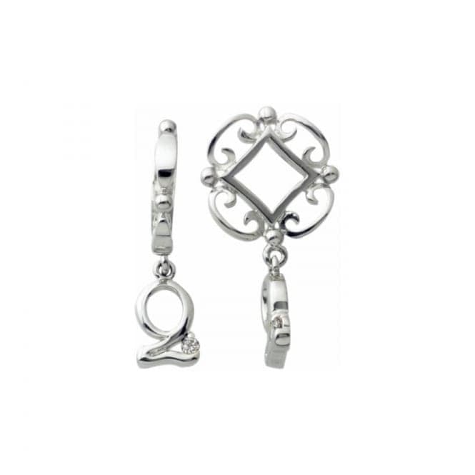 Silver O Initial Dangle Charm S216DStorywheelsS216D