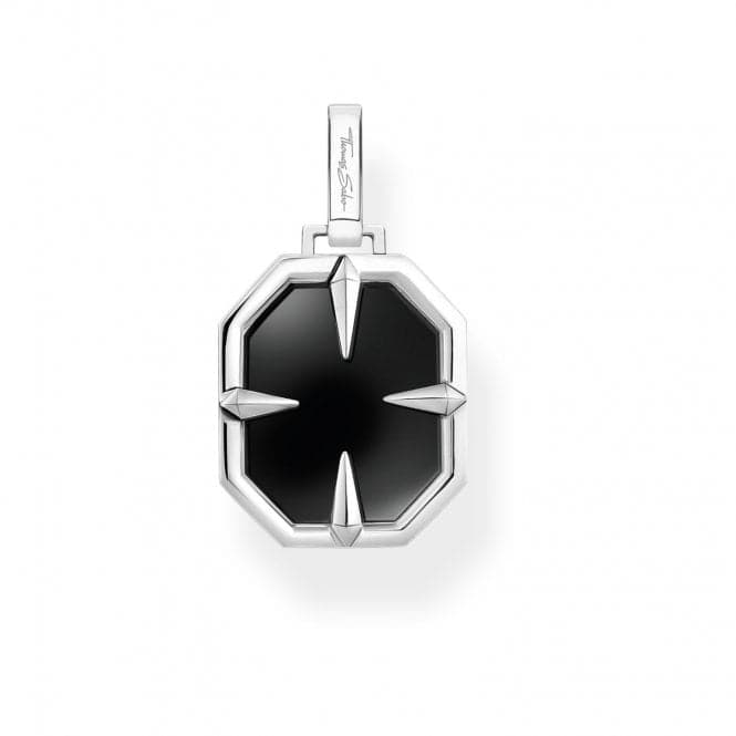 Silver Onyx Zirconia Compass Star Black Pendant PE911 - 641 - 11Thomas Sabo Sterling SilverPE911 - 641 - 11