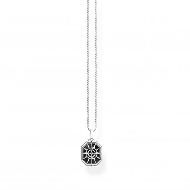 Silver Onyx Zirconia Compass Star Black Pendant PE911 - 641 - 11Thomas Sabo Sterling SilverPE911 - 641 - 11