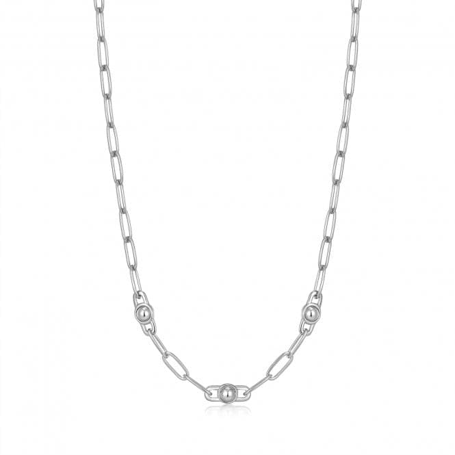Silver Orb Link Chunky Chain Necklace N045 - 04HAnia HaieN045 - 04H