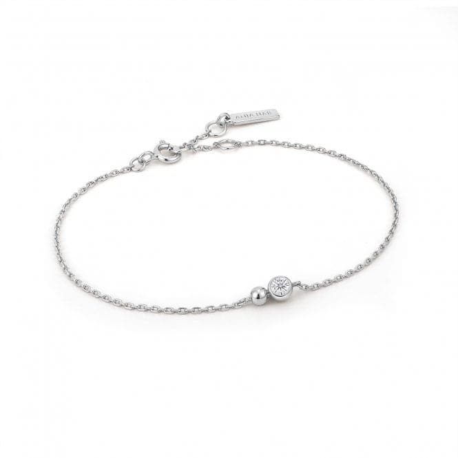 Silver Orb Sparkle Chain Bracelet B045 - 01H - CZAnia HaieB045 - 01H - CZ