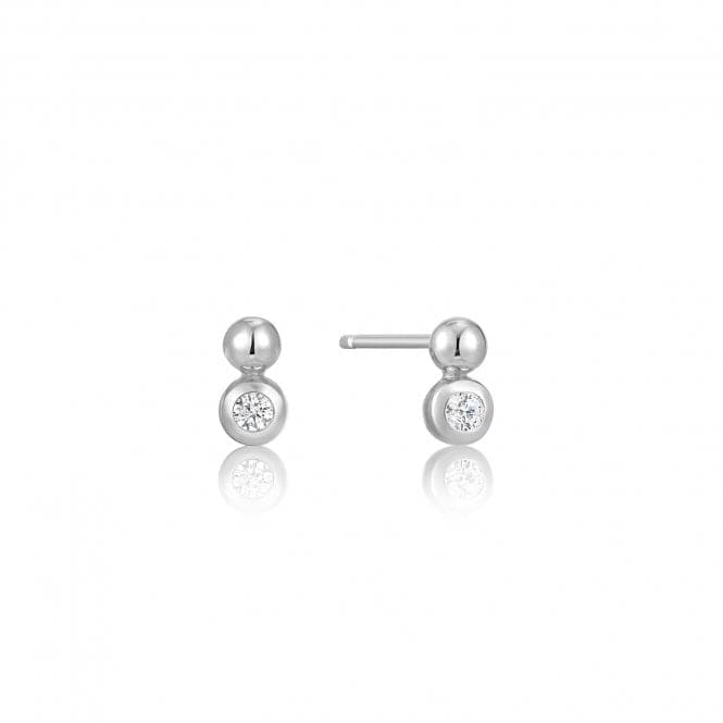 Silver Orb Sparkle Stud Earrings E045 - 01H - CZAnia HaieE045 - 01H - CZ