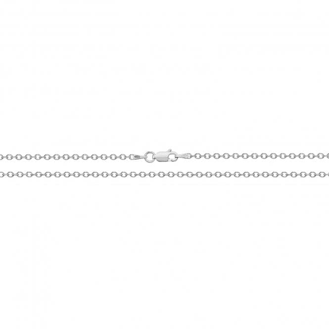 Silver Oval Cable rhodium Plated Chain G1248Acotis Silver JewelleryG1248/16