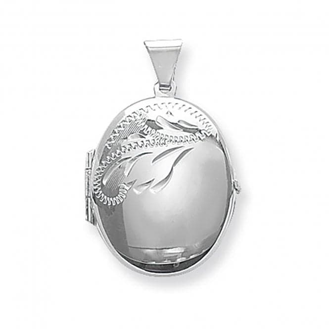 Silver Oval Locket G6582Acotis Silver JewelleryTH - G6582