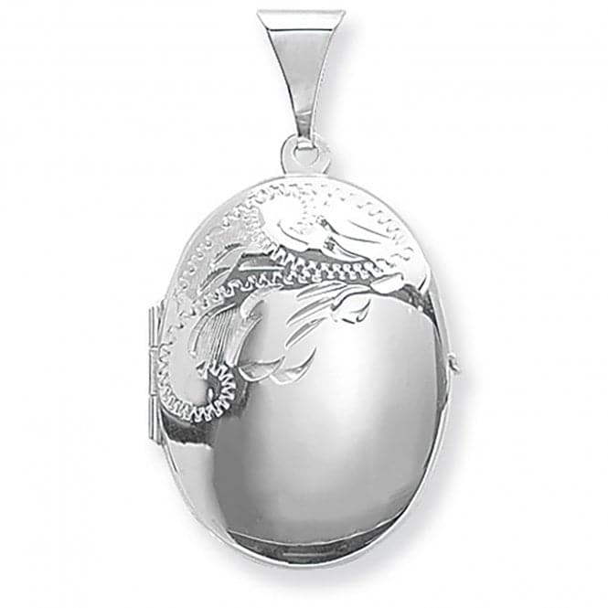 Silver Oval Locket G6585Acotis Silver JewelleryTH - G6585