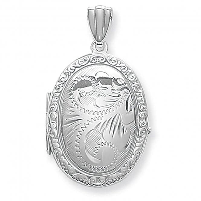 Silver Oval Locket G6586Acotis Silver JewelleryTH - G6586