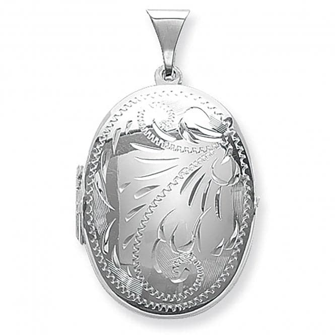 Silver Oval Locket G6589Acotis Silver JewelleryTH - G6589