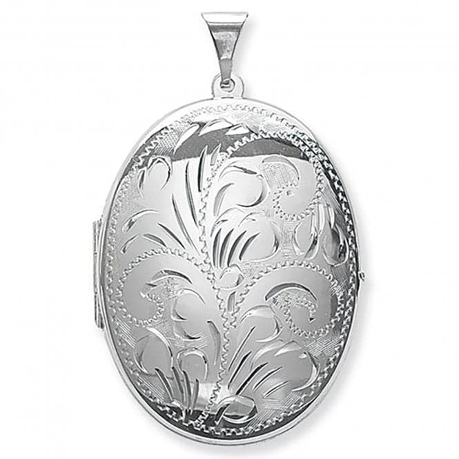 Silver Oval Locket G6591Acotis Silver JewelleryTH - G6591