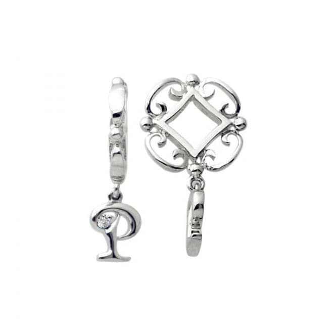 Silver P Initial Dangle Charm S215DStorywheelsS215D