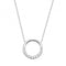 Silver Partial Set Halo Circle Cubic Zirconia Pendant SPG0065Silver & CoSPG0065