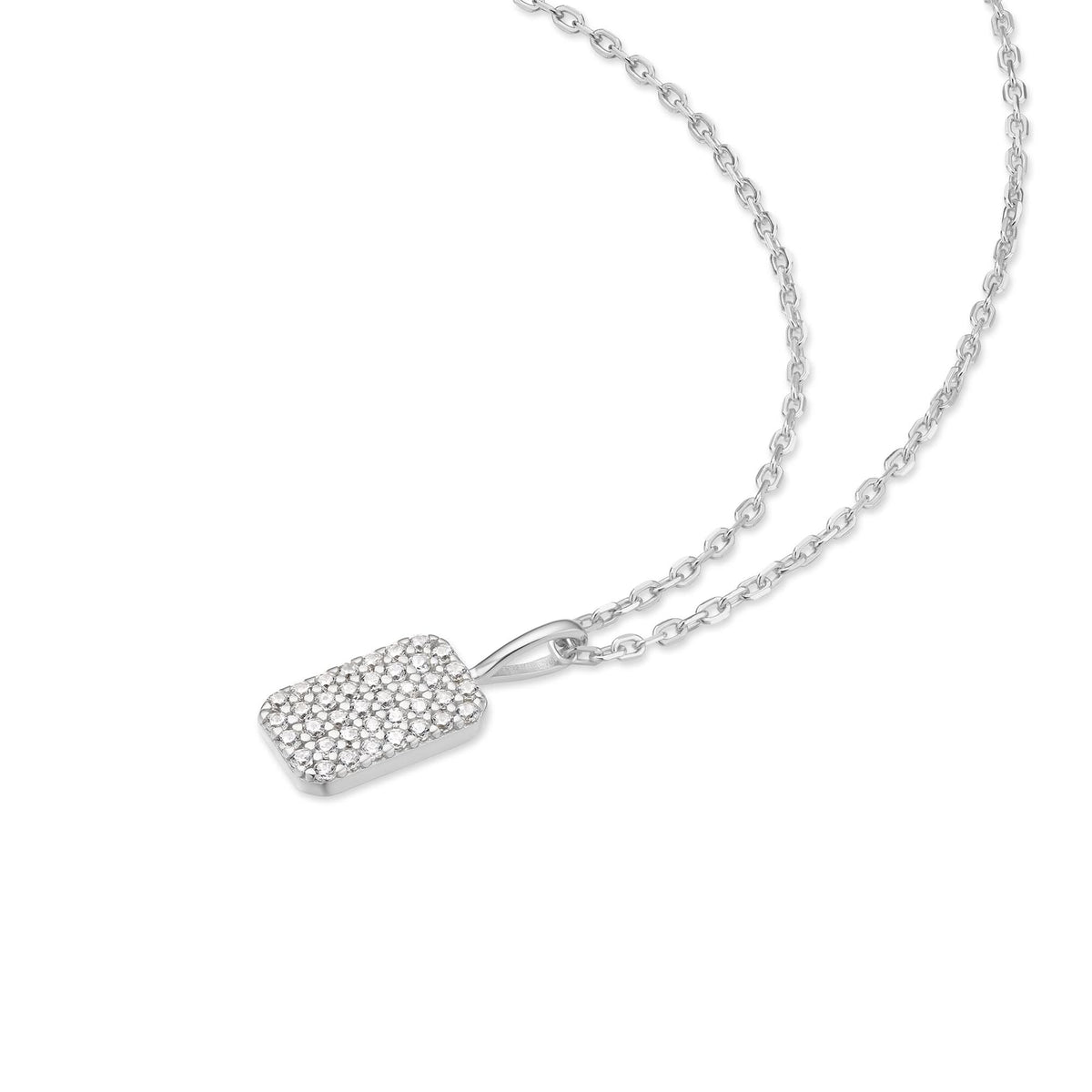 Silver Pavé Pendant Necklace N064 - 01HAnia HaieN064 - 01H