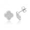 Silver Pave Set Clover Shape Cubic Zirconia Earrings SEG0073Silver & CoSEG0073