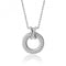 Silver Pave Style Circle Cross Loop Cubic Zirconia Chain Pendant SPG0030CZSilver & CoSPG0030CZ