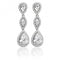Silver Pear Marquise Shape Halo Cubic Zirconia Drop Earrings SEG0037CZSilver & CoSEG0037CZ