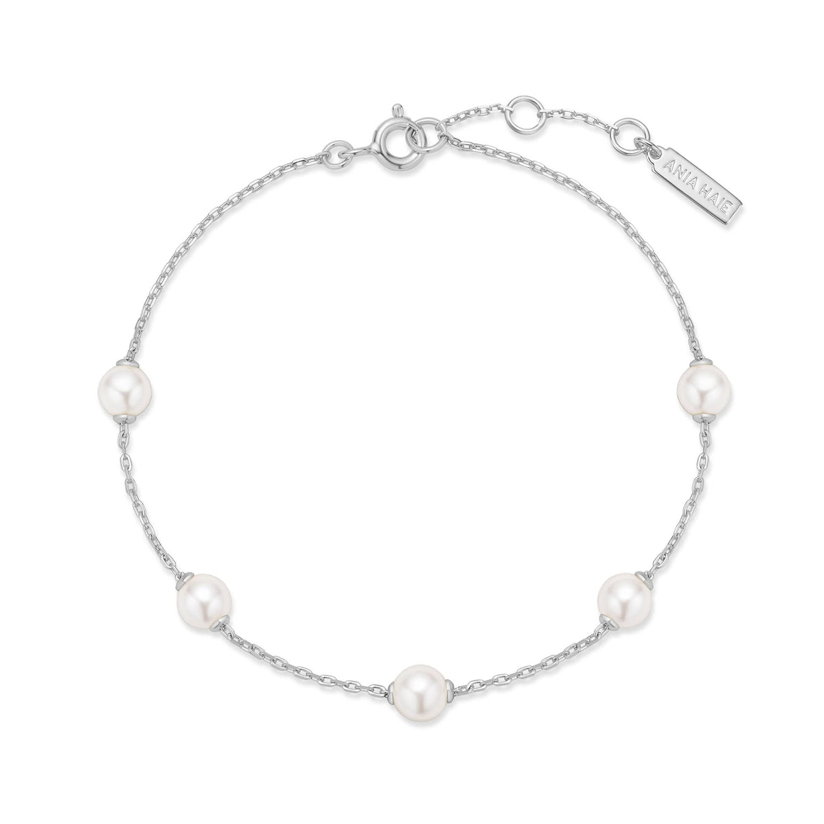 Silver Pearl Station Bracelet B065 - 01HAnia HaieB065 - 01H