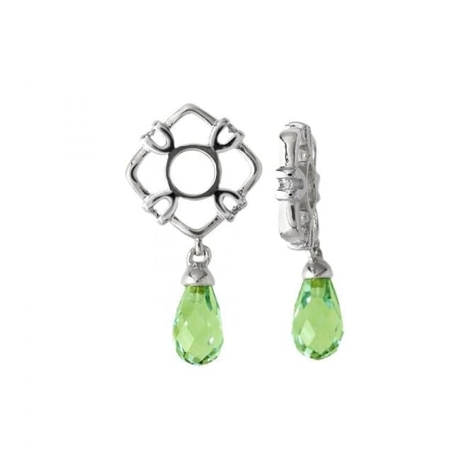 Silver & Peridot Teardrop Dangle Charm S121PStorywheelsS121P