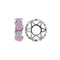 Silver & Pink Enamel Circle Stacking Wheel Charm S421PNKStorywheelsS421PNK