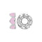 Silver & Pink Enamel Heart Stacking Wheel Charm S419PNKStorywheelsS419PNK