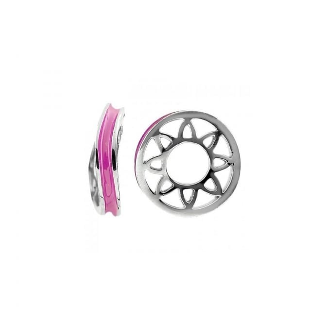 Silver & Pink Enamel Stacker Charm S428PNKStorywheelsS428PNK