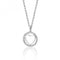 Silver Plain Heart Round Halo Style Cubic Zirconia Chain Pendant SPG0031CZSilver & CoSPG0031CZ