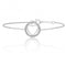 Silver Plain Heart Within Round Halo Cubic Zirconia Bracelet SBG0001CZSilver & CoSBG0001CZ