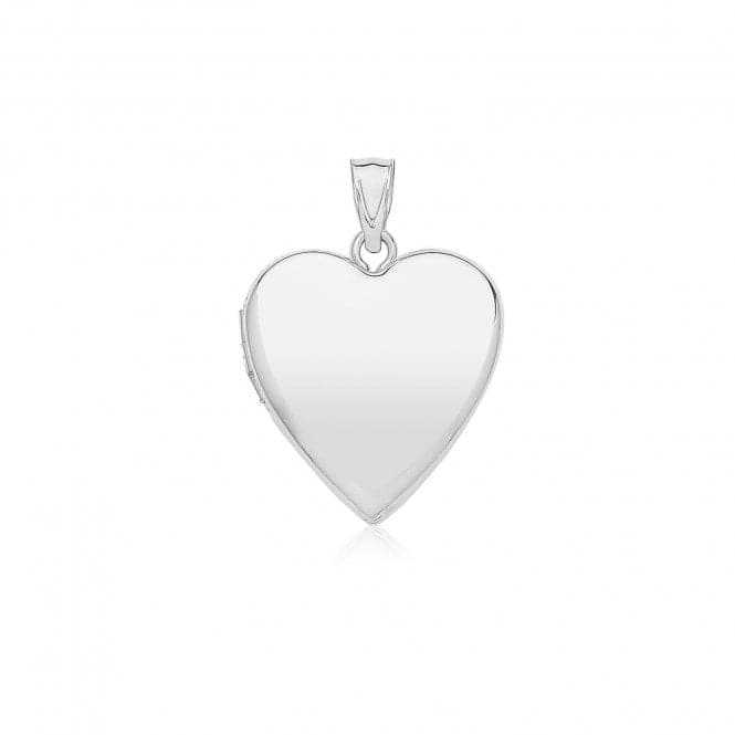 Silver Plain Medium Heart Locket G61133Acotis Silver JewelleryTH - G61133