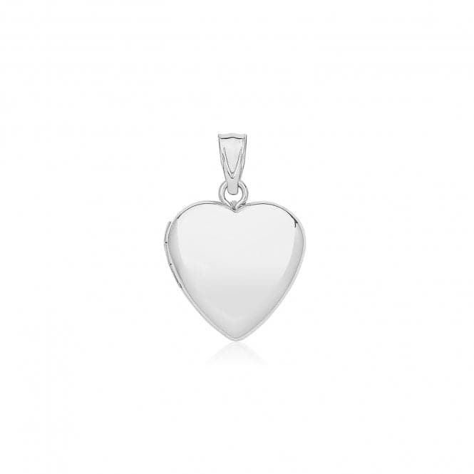 Silver Plain Small Heart Locket G61132Acotis Silver JewelleryTH - G61132