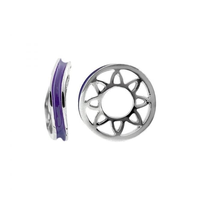 Silver & Purple Enamel Stacker Charm S428PURStorywheelsS428PUR