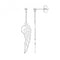 Silver rhodium Angel Wings Earrings Drops G51290Acotis Silver JewelleryTH - G51290
