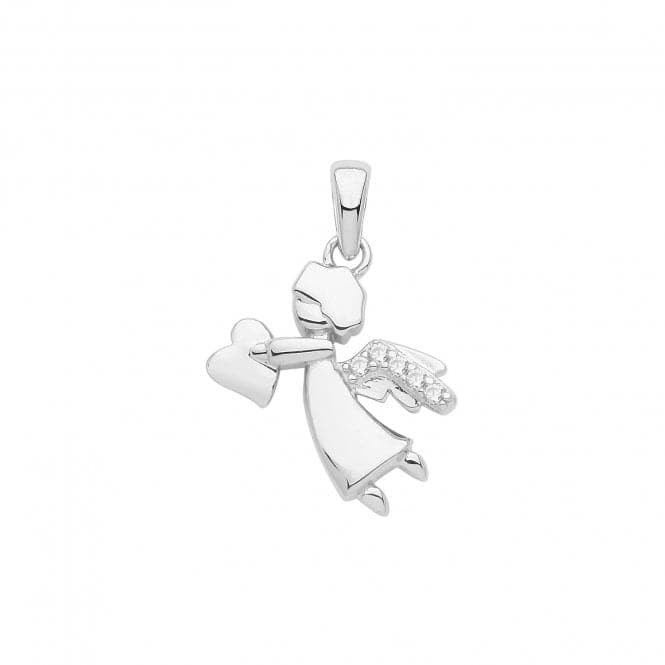 Silver rhodium Angle Charm G61088Acotis Silver JewelleryTH - G61088