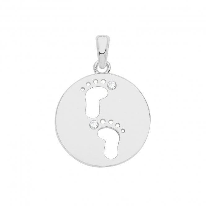 Silver rhodium Christening Pendant G61080Acotis Silver JewelleryTH - G61080