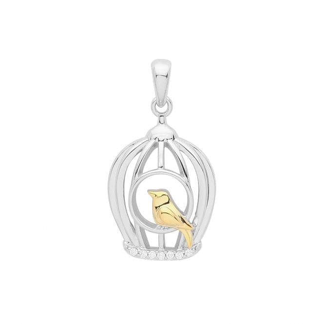 Silver rhodium Glod Plated Bird Cage Charm G61070Acotis Silver JewelleryTH - G61070