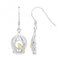 Silver rhodium / Gold Plated Bird Cage Earrings G51261Acotis Silver JewelleryTH - G51261