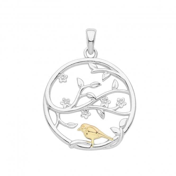 Silver rhodium / Gold Plated Tree Of Life Pendant G61081Acotis Silver JewelleryTH - G61081