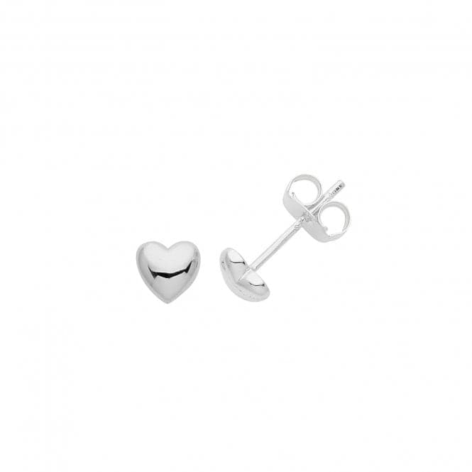 Silver rhodium Heart Studs G51272Acotis Silver JewelleryTH - G51272