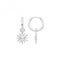 Silver rhodium Hoops With Sun G51278Acotis Silver JewelleryTH - G51278