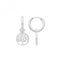Silver rhodium Hoops With Tree Of Life G51281Acotis Silver JewelleryTH - G51281