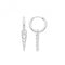 Silver rhodium Hoops With Zirconia Set Spike G51283Acotis Silver JewelleryTH - G51283