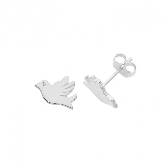 Silver rhodium Plated Bird Studs G51284Acotis Silver JewelleryTH - G51284