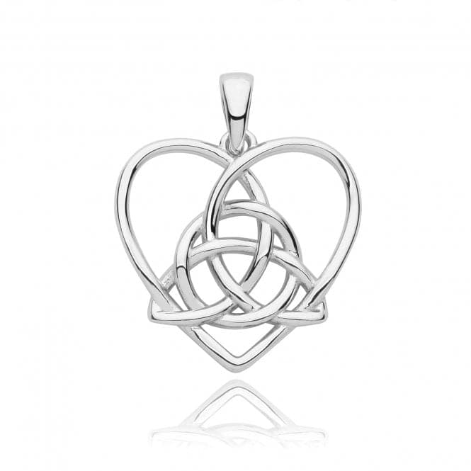 Silver rhodium Plated Celtic Heart Pendant G61127Acotis Silver JewelleryTH - G61127