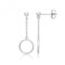 Silver rhodium Plated Circle Drop G51358Acotis Silver JewelleryTH - G51358