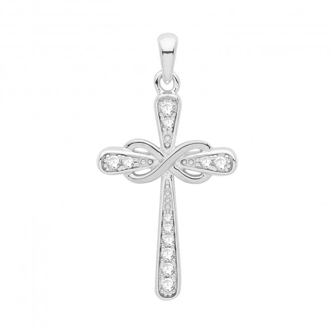 Silver rhodium Plated Cross G61113Acotis Silver JewelleryTH - G61113