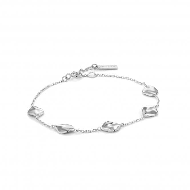 Silver Rhodium Plated Crush Multiple Discs Bracelet B017 - 03HAnia HaieB017 - 03H