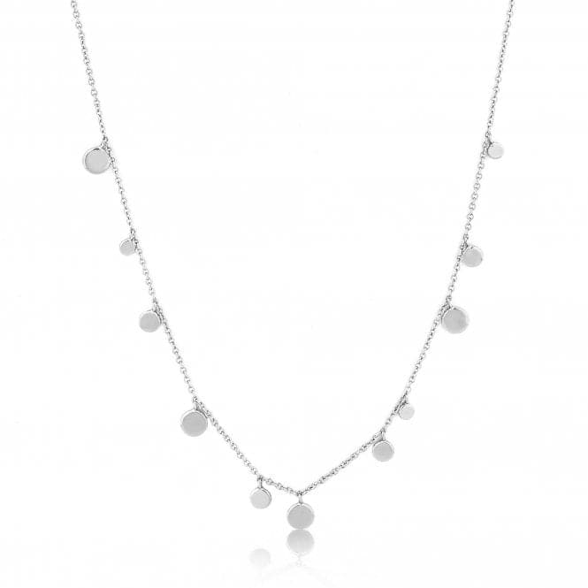 Silver Rhodium Plated Geometry Mixed Discs Necklace N005 - 01HAnia HaieN005 - 01H