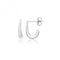 Silver rhodium Plated Hoop Earrings G51340Acotis Silver JewelleryTH - G51340