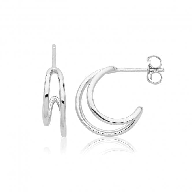 Silver rhodium Plated Hoop Earrings G51341Acotis Silver JewelleryTH - G51341