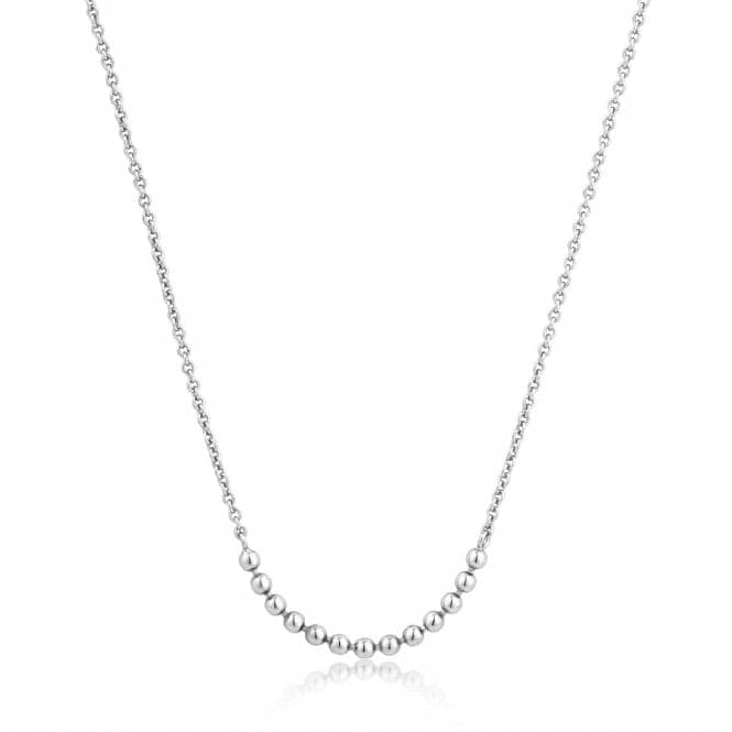 Silver Rhodium Plated Modern Multiple Balls Necklace N002 - 04HAnia HaieN002 - 04H